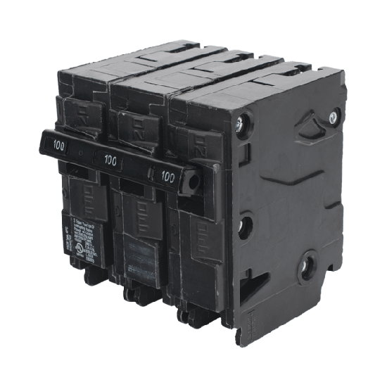 Interruptor automático enchufable tipo QP 3 polos, 100 amp.
