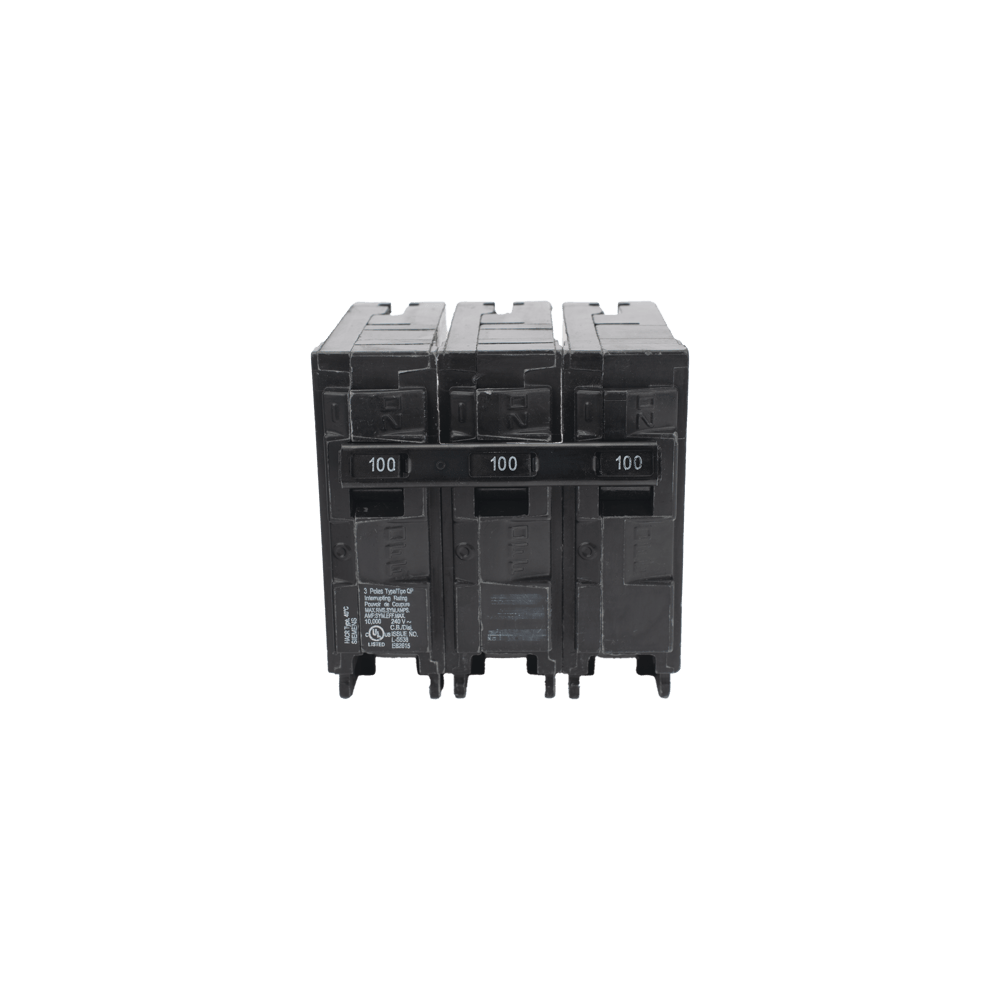 Interruptor automático enchufable tipo QP 3 polos, 100 amp.
