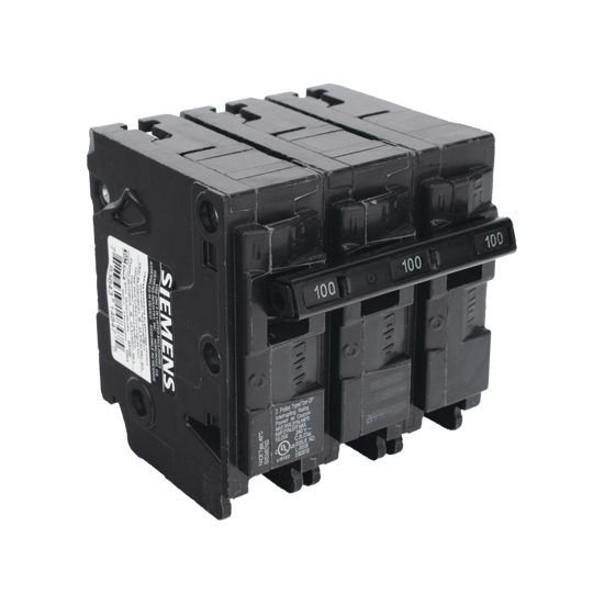 Interruptor automático enchufable tipo QP 3 polos, 100 amp.