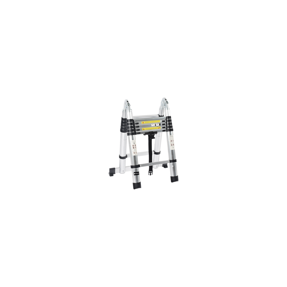 Escalera Telescópica de Aluminio Tipo Tijera de 1.9 + 1.9 Metros de Al
