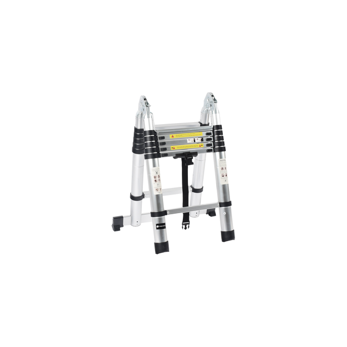 Escalera Telescópica de Aluminio Tipo Tijera de 1.9 + 1.9 Metros de Al