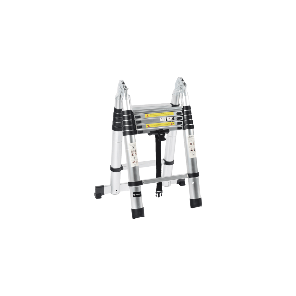 Escalera Telescópica de Aluminio Tipo Tijera de 1.9 + 1.9 Metros de Al