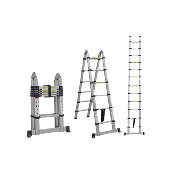 Escalera Telescópica de Aluminio Tipo Tijera de 1.9 + 1.9 Metros de Al
