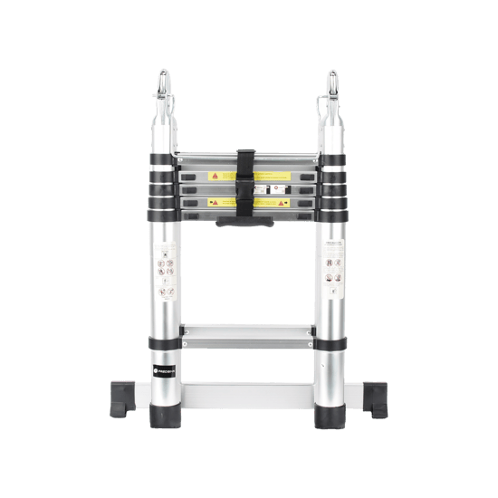 Escalera Telescópica de Aluminio Tipo Tijera de 1.9 + 1.9 Metros de Al