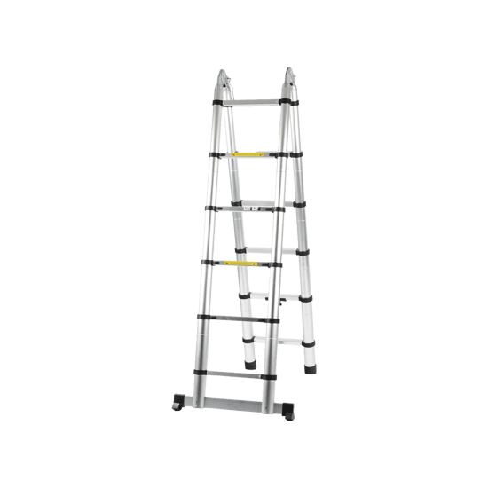 Escalera Telescópica de Aluminio Tipo Tijera de 1.9 + 1.9 Metros de Al