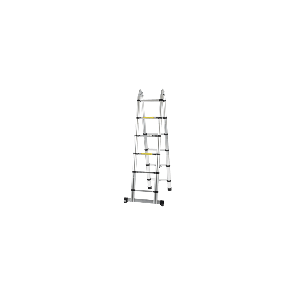 Escalera Telescópica de Aluminio Tipo Tijera de 1.9 + 1.9 Metros de Al