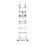 Escalera Telescópica de Aluminio Tipo Tijera de 1.9 + 1.9 Metros de Al
