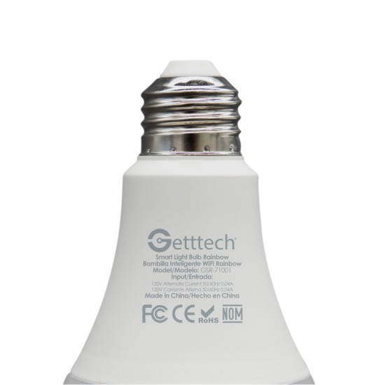 FOCO INTELIGENTE GETTTECH GSR-71001 RAINBOW SMART LIGHT BULB/WIFI/APP