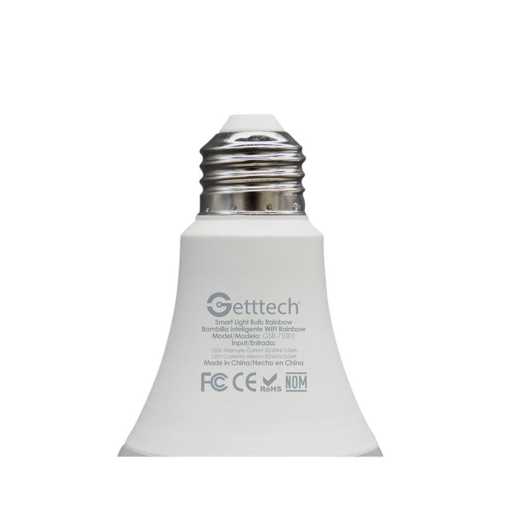 FOCO INTELIGENTE GETTTECH GSR-71001 RAINBOW SMART LIGHT BULB/WIFI/APP
