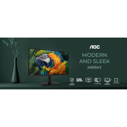 MONITOR LED AOC 24B35H3 / COLOR NEGRO / PANEL IPS 23.8 / HDMI Y VGA /