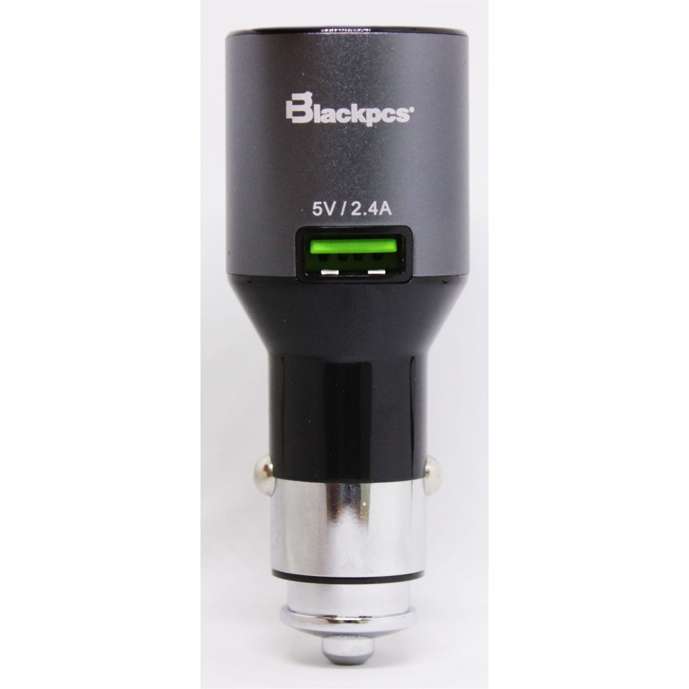 CAR CHARGER BLACKPCS 1 PUERTO USB MANOS LIBRES NEGRO (EPI022-BL)