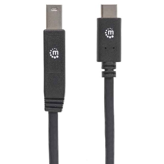 CABLE USB MANHATTAN TIPO C M-B M 2.0MTS NEGRO V3.1GEN 1354998