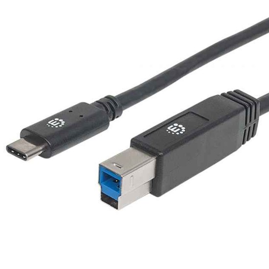 CABLE USB MANHATTAN TIPO C M-B M 2.0MTS NEGRO V3.1GEN 1354998