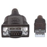 CONVERTIDOR MANHATTAN USB A SERIAL DB9M 45 CM 115 KBPS 151801