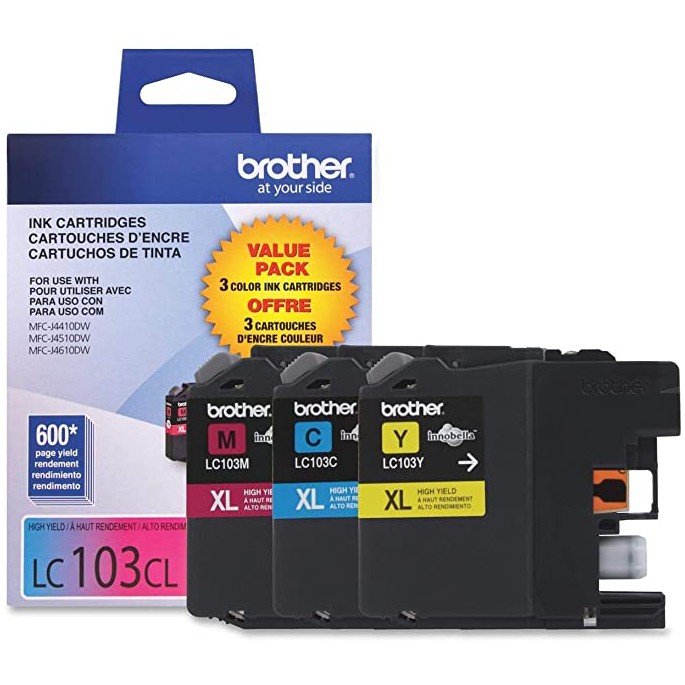 CARTUCHO BROTHER LC103C CYAN 600 PAGINAS P/MFCJ870DW / MFCJ285DW