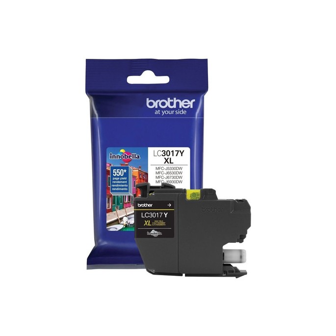 CARTUCHO BROTHER LC3017Y AMARILLO 550 PAGINAS P/MFCJ5330DW/MFCJ6930DW