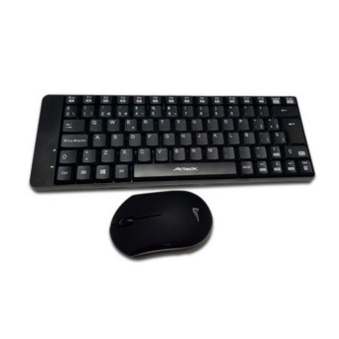 KIT ACTECK TECLADO Y MOUSE INALAMBRICO PLUG&PLAY MULTIMEDIA AC-916622