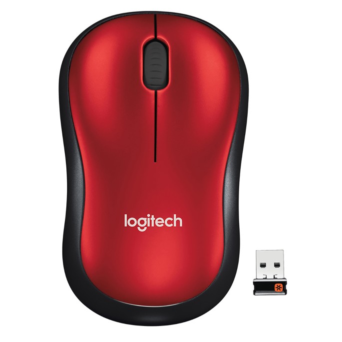MOUSE LOGITECH M185 ROJO INALAMBRICO USB (910-003635)
