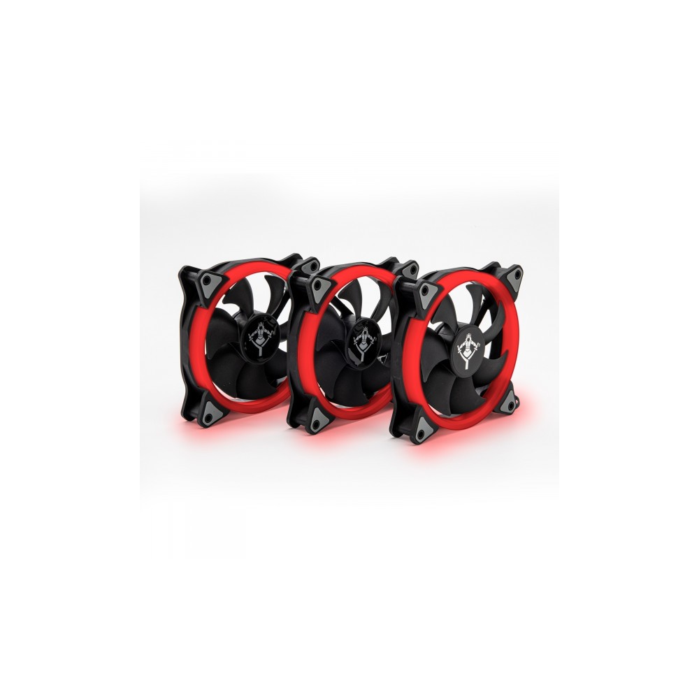 VENTILADOR GAMER YEYIAN LED ROJO YCT-050720R TYPHOON, 120MM, 3PZAS