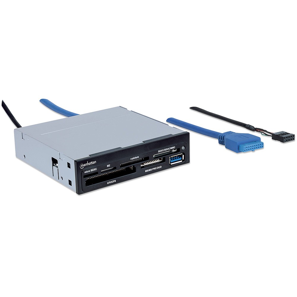 LECTOR DE TARJETAS MANHATTAN BAHIA INTERNA 3.5 USB 3.0 48 EN 1 101967