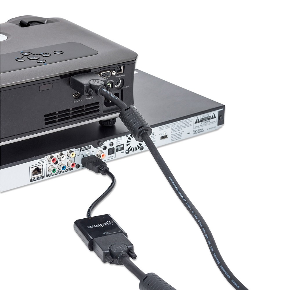 CONVERTIDOR MANHATTAN VIDEO HDMI A SVGA, NEGRO 151436