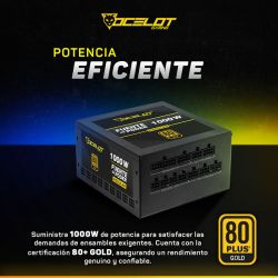 FUENTE DE PODER OCELOT GAMING OPS1000 / ATX / 1000W / MODULAR / 80 PLU