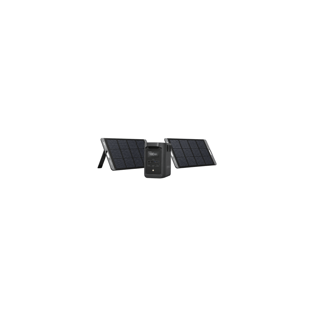 KIT DE ENERGÍA PORTÁTIL ECOFLOW E980 Y PANEL SOLAR 200W