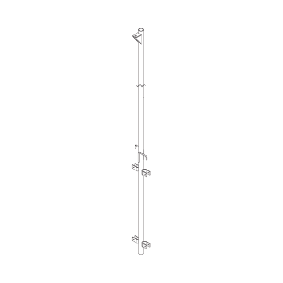 Pluma de Aluminio de 4 metros CED.40 para Instalación de Tramos STZ (C