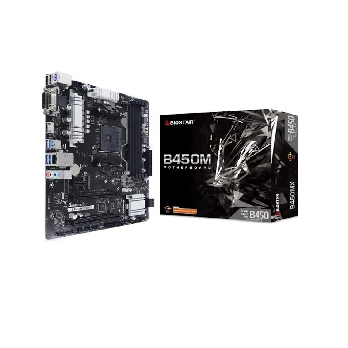 TARJETA MADRE BIOSTAR B450MX-S DDR4 HDMI PCIE M.2 SATA AMD RYZEN AM4