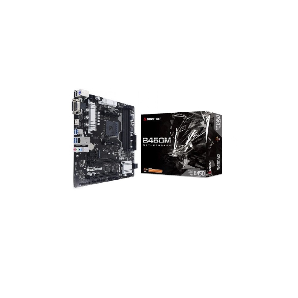 TARJETA MADRE BIOSTAR B450MX-S DDR4 HDMI PCIE M.2 SATA AMD RYZEN AM4