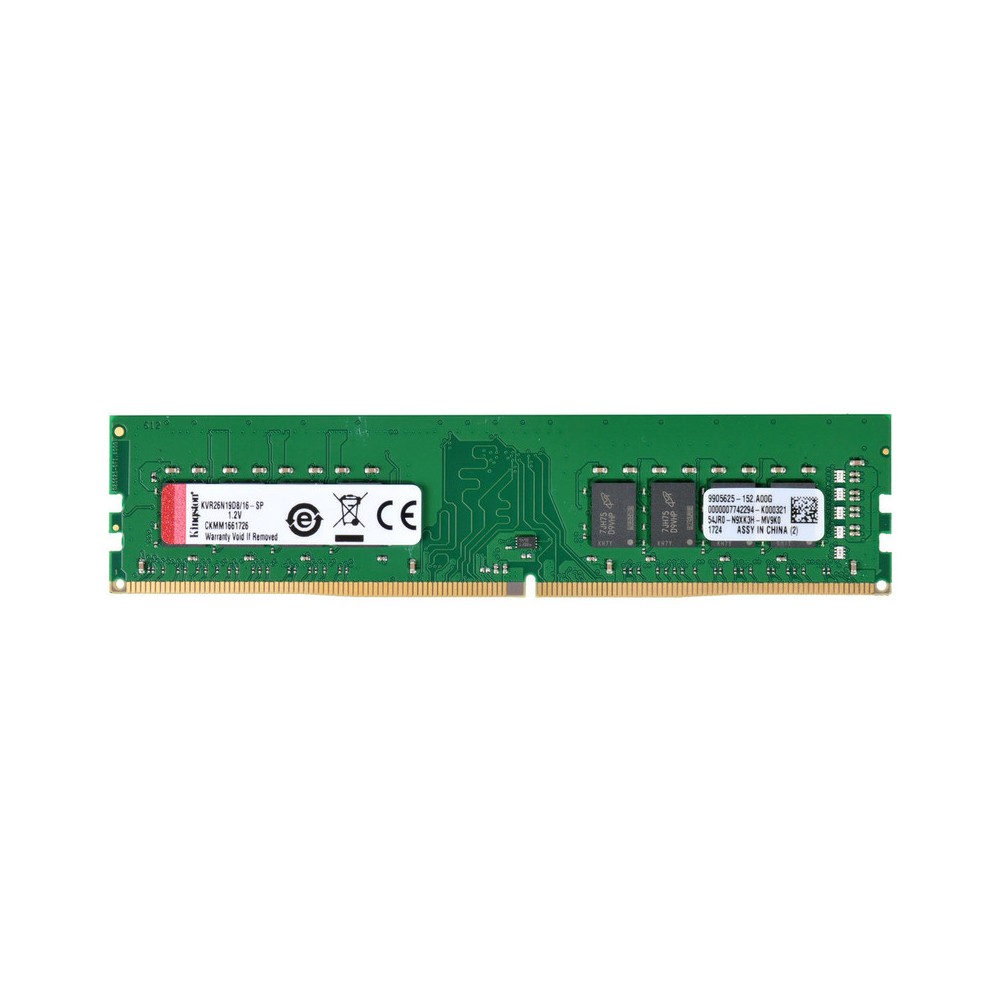 MEMORIA DDR4 KINGSTON 16GB 2666MHZ CL19 1.2V (KVR26N19D8/16)