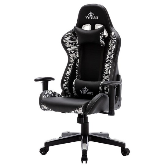 SILLA GAMING YEYIAN YFRS-051820 RYUJI SNOW CAMO,POL/NYL, SOPORTA150KG