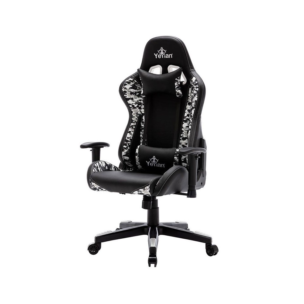 SILLA GAMING YEYIAN YFRS-051820 RYUJI SNOW CAMO,POL/NYL, SOPORTA150KG