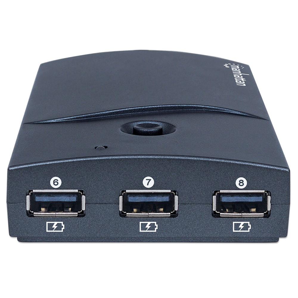 HUB MANHATTAN 13 PTOS USB V2.0 CON FUENTE NEGRO 162463