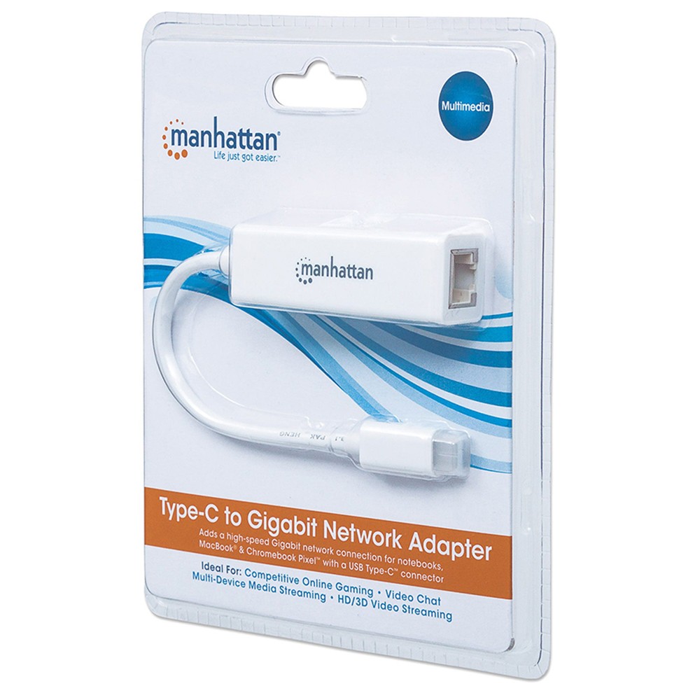 ADAPTADOR USB TIPO C A RED GIGABIT MANHATTAN 507585