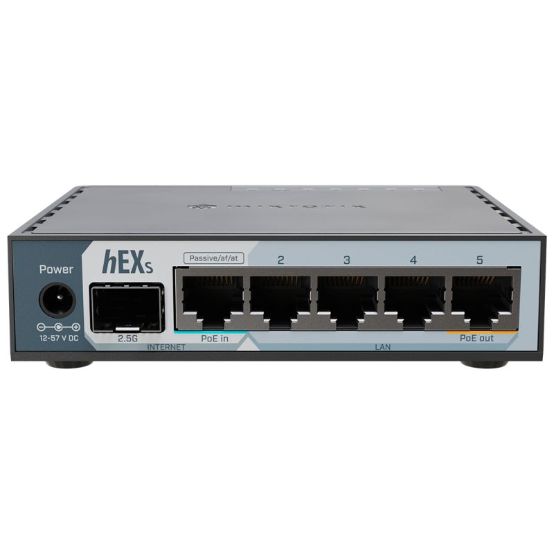 E60iUGS, hEX S, Ruteador Dual Core 950MHz, 512MB RAM, 2.5G SFP, 5xGEth