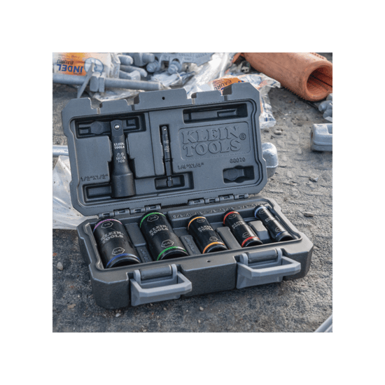Juego de Dados de Impacto de 7 piezas, Medidas: 3/8 x 7/16'', 1/2 x 9/