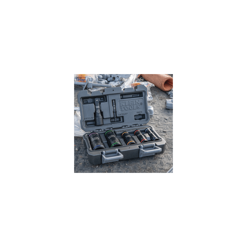 Juego de Dados de Impacto de 7 piezas, Medidas: 3/8 x 7/16'', 1/2 x 9/