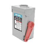 Interruptor de Seguridad GNF221RA, 240Vca, 2 polos, 30 Amp, sin portaf