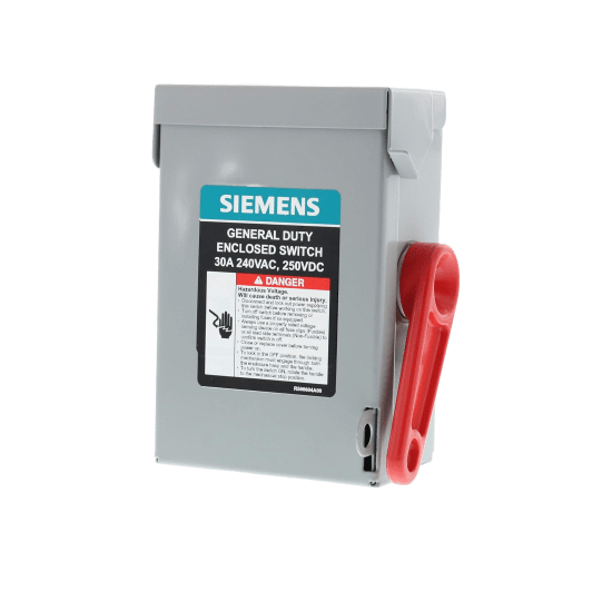 Interruptor de Seguridad GNF321A, 240Vca, 3 polos, 30 Amp, sin portafu