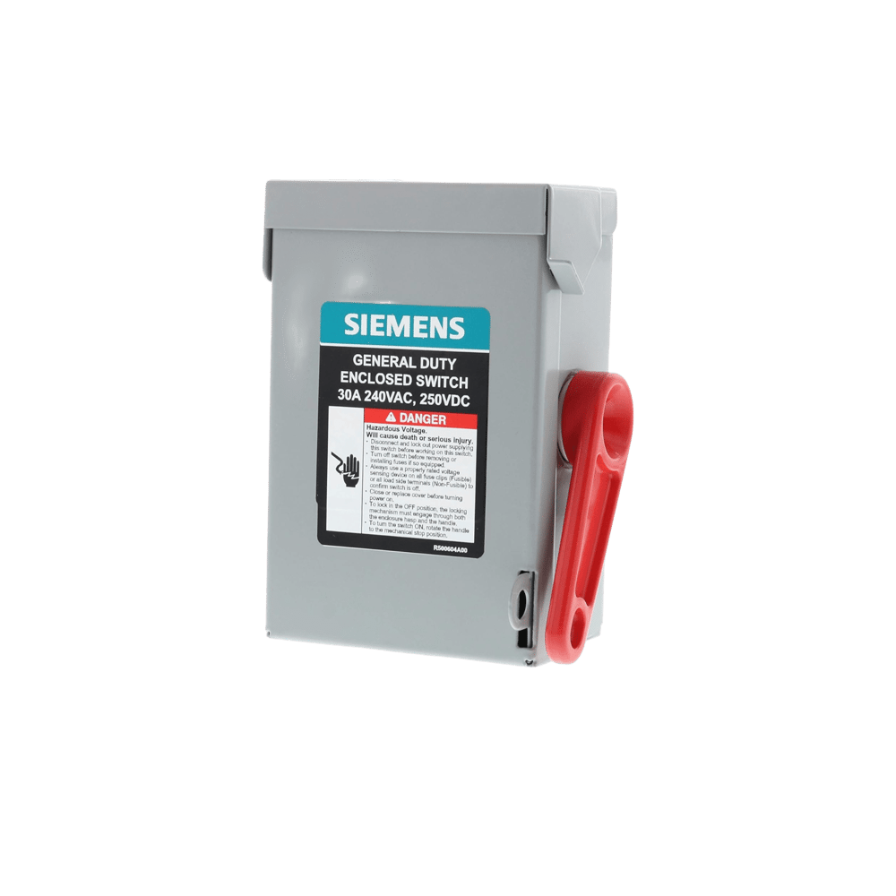 Interruptor de Seguridad GNF321A, 240Vca, 3 polos, 30 Amp, sin portafu