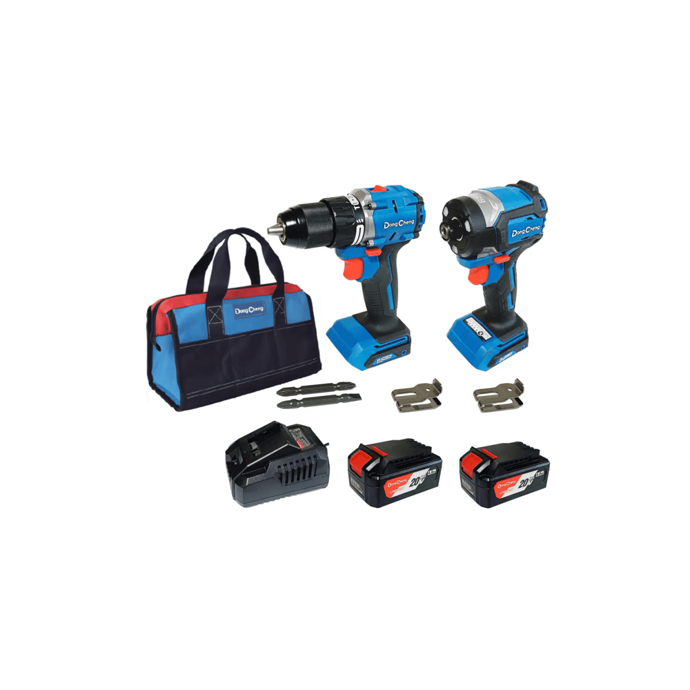 Kit Taladro Percutor y Atornillador de Impacto 20V / Motor Brushless /