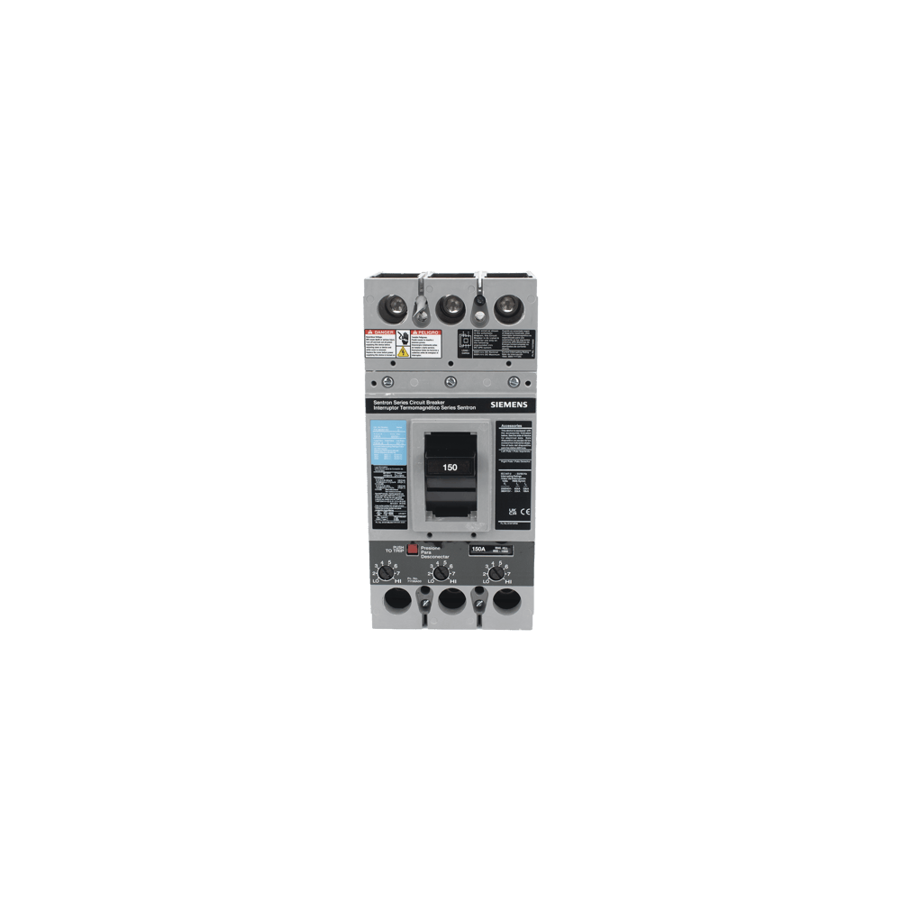 Interruptor Termomagnético 600V 3X150A, Con zapatas principales.