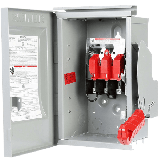 Interruptor de Seguridad GNF323A, 240Vca, 3 polos, 100 Amp, sin portaf
