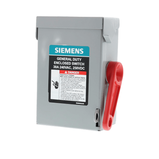 Interruptor de Seguridad GNF322RA, 240Vca, 3 polos, 60 Amp, sin portaf