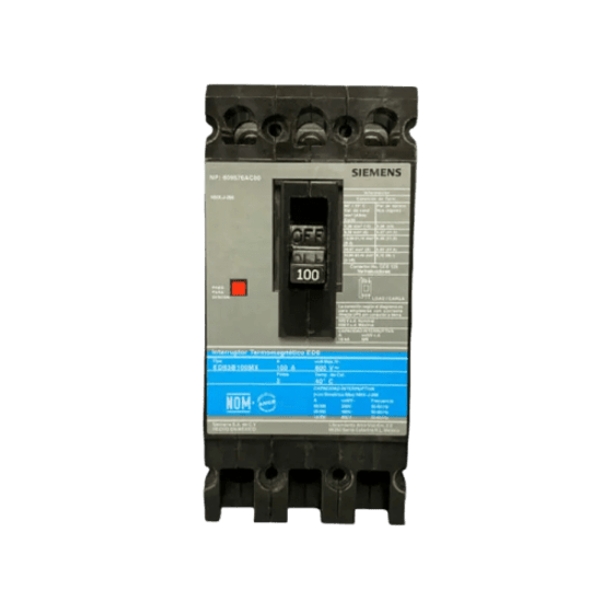 Interruptor Termomagnético ED6 600V 3X125A, Sin zapatas principales.