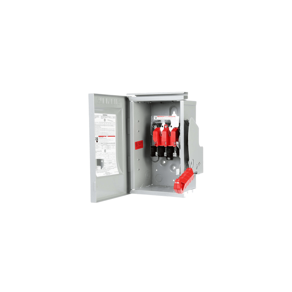Interruptor de Seguridad HNF363R, 600Vca, 3 polos, 100 Amp, sin portaf