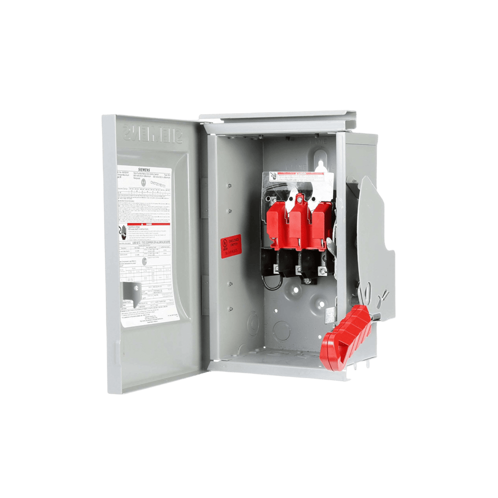 Interruptor de Seguridad HNF364, 600Vca, 3 polos, 200 Amp, sin portafu