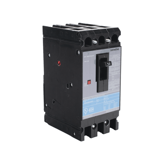 Interruptor Termomagnético ED6 600V 3X50A, Sin zapatas principales.