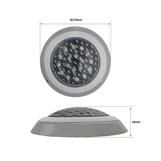 Luminario Sumergible RGB / 18W / 2340 lm / IP68 / Ø290mm x 62mm / Uso